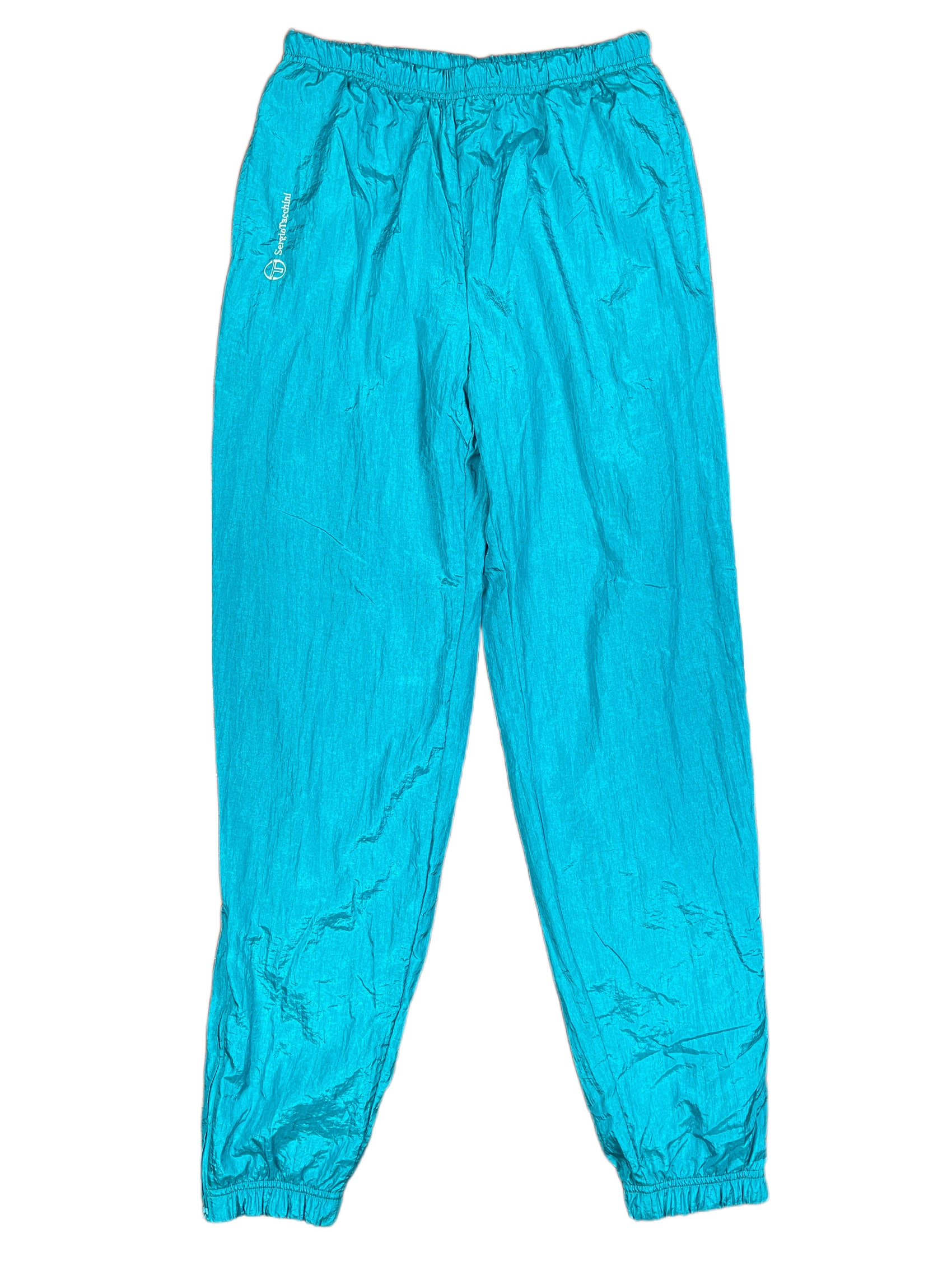 Vintage Sergio Tacchini Track Pants Turquoise - S/M