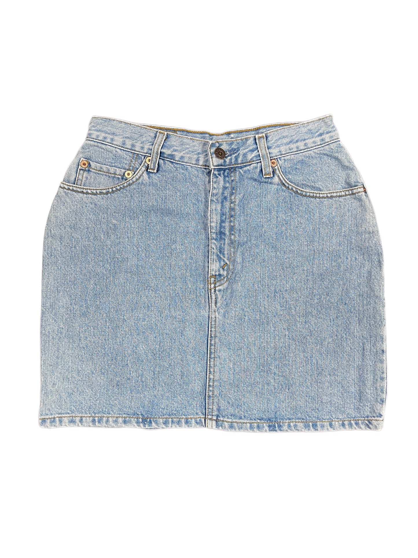 Vintage Levi's Orange Tab High Waist Denim Skirt Blue - L
