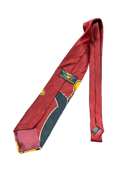 Vintage Looney Tunes 1995 Tie Red Black