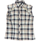 Guess Sleeveless Top Checkered Beige Black - S
