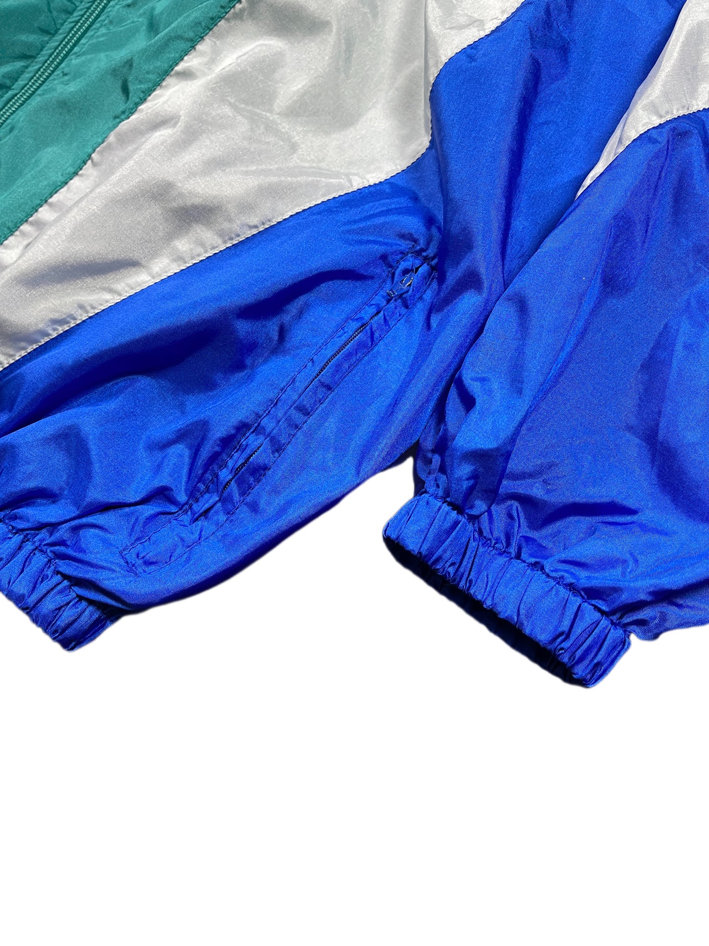 Vintage Adidas 1980s Sport Jacket Turquoise White - S