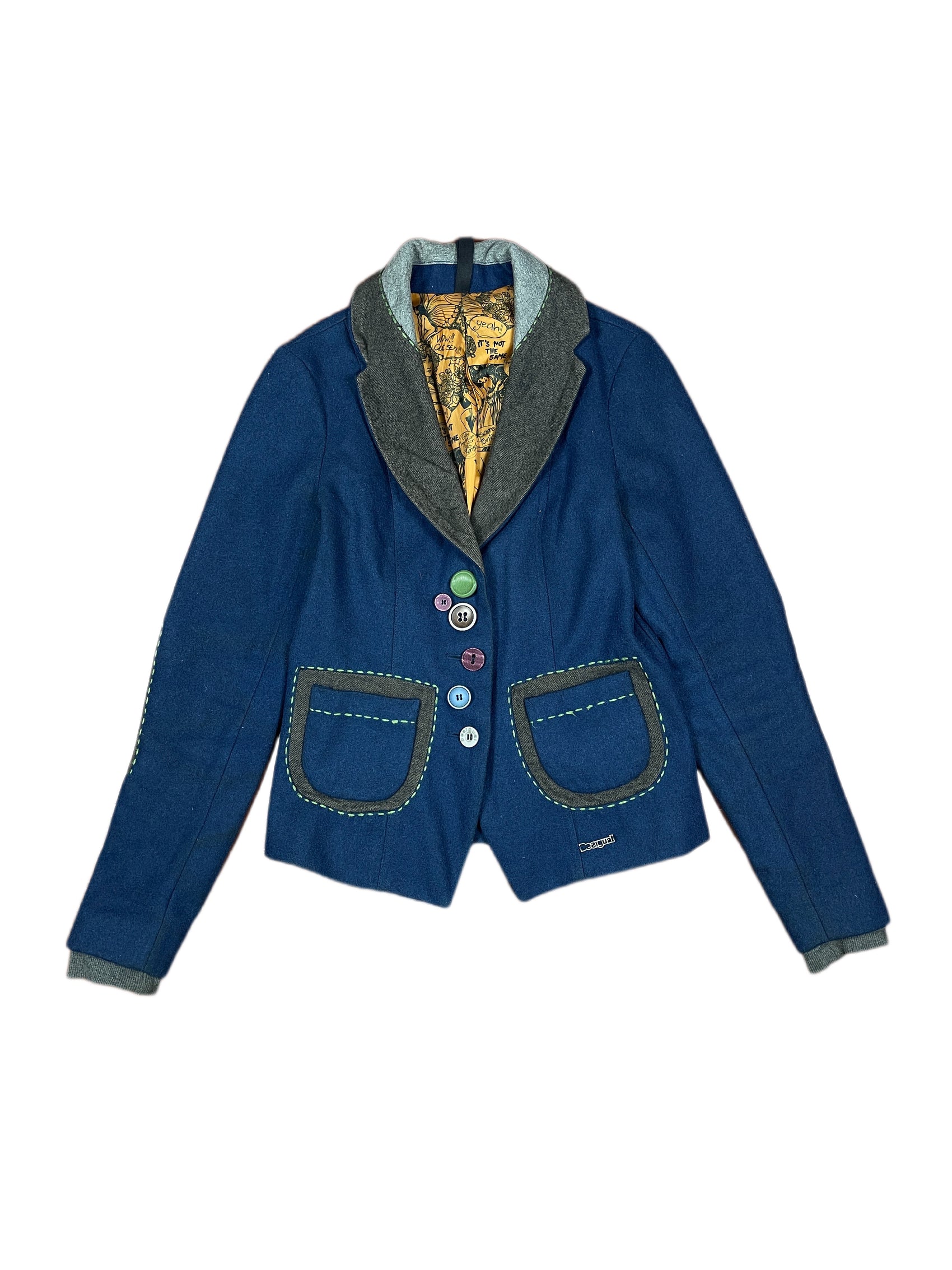 Desigual Wool Blazer Navy - M
