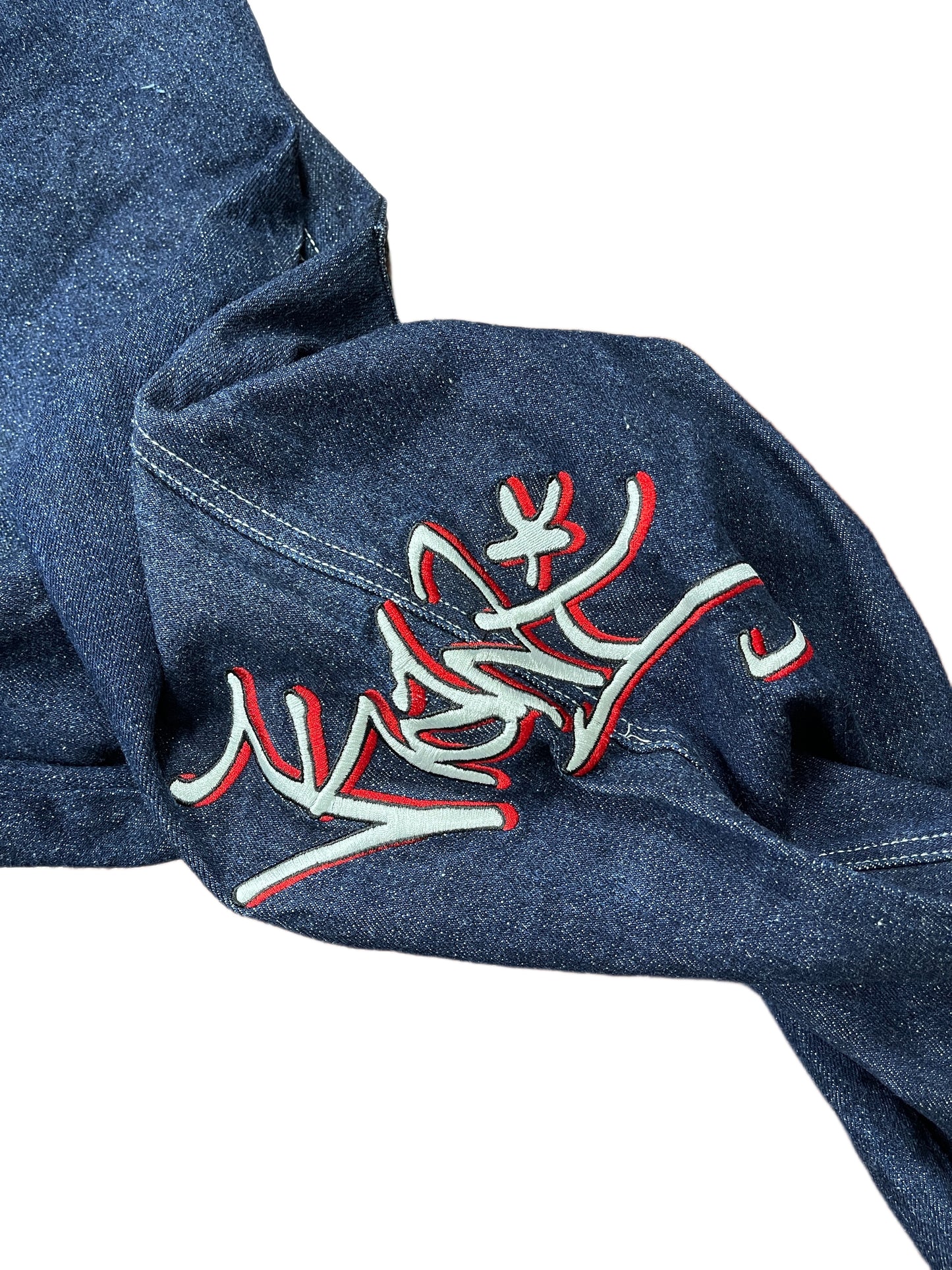 Y2k Karl Kani Baggy Bootcut Pants Blue - XXL