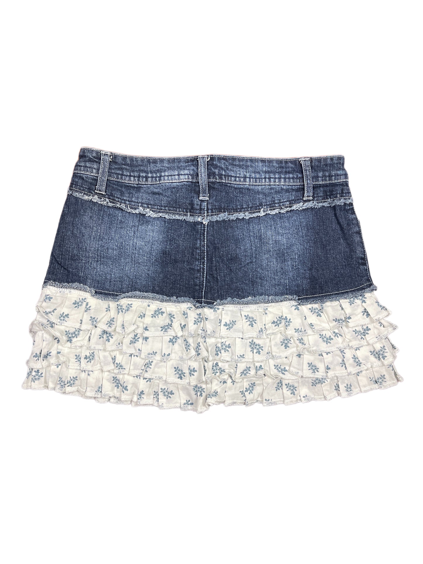 Calzedonia Denim Skirt Blue White XS