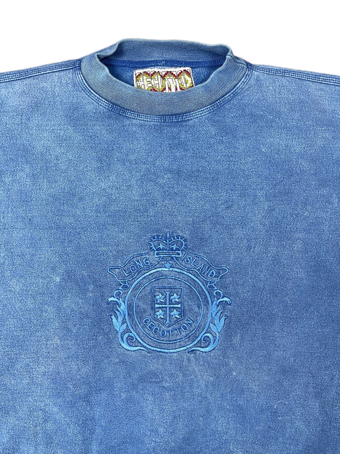 Vintage 90s Cecotton Sweatshirt Blue - XL