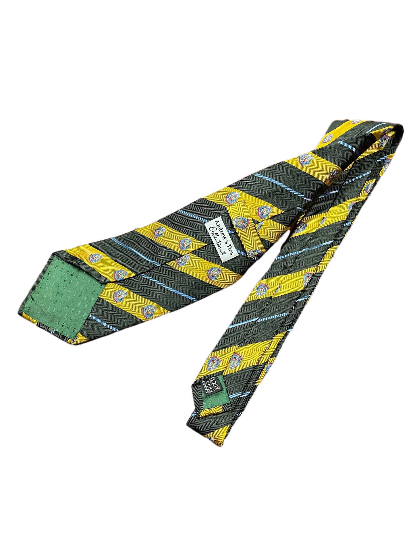 VIntage Andrews Ties Silk Tie Yellow Green