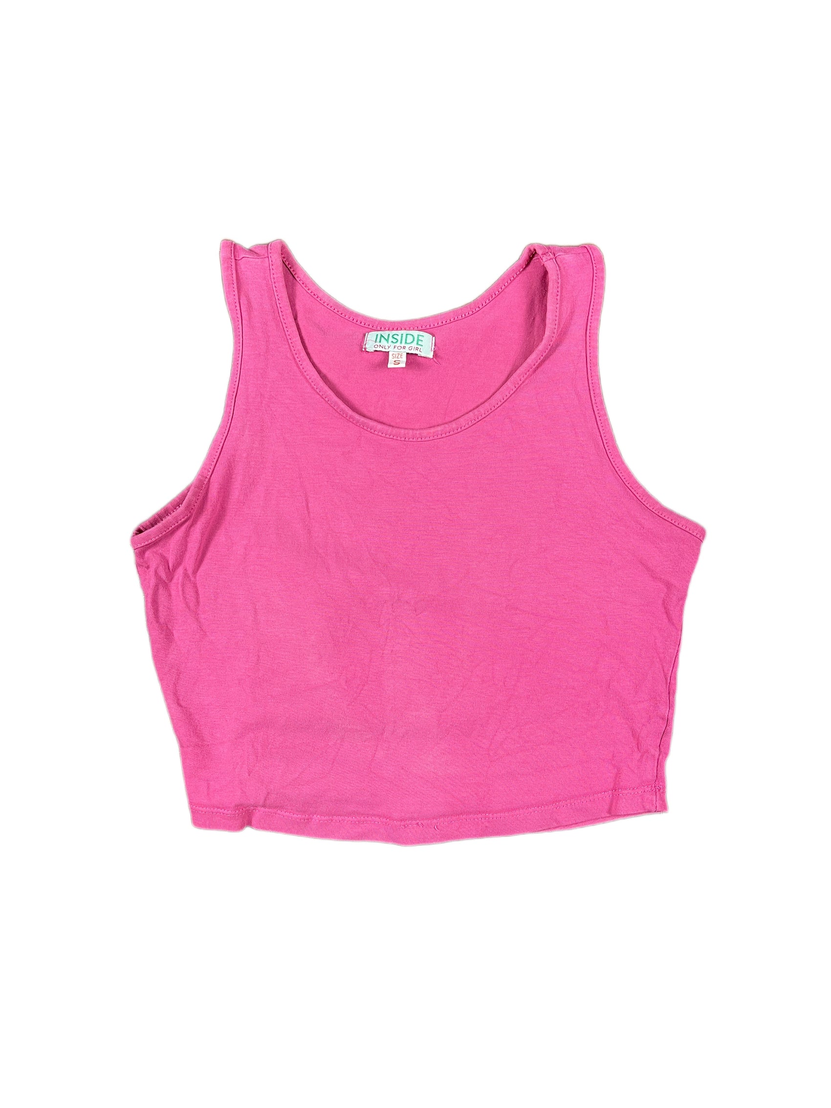 Y2k Inside Sleeveless Top Pink - S