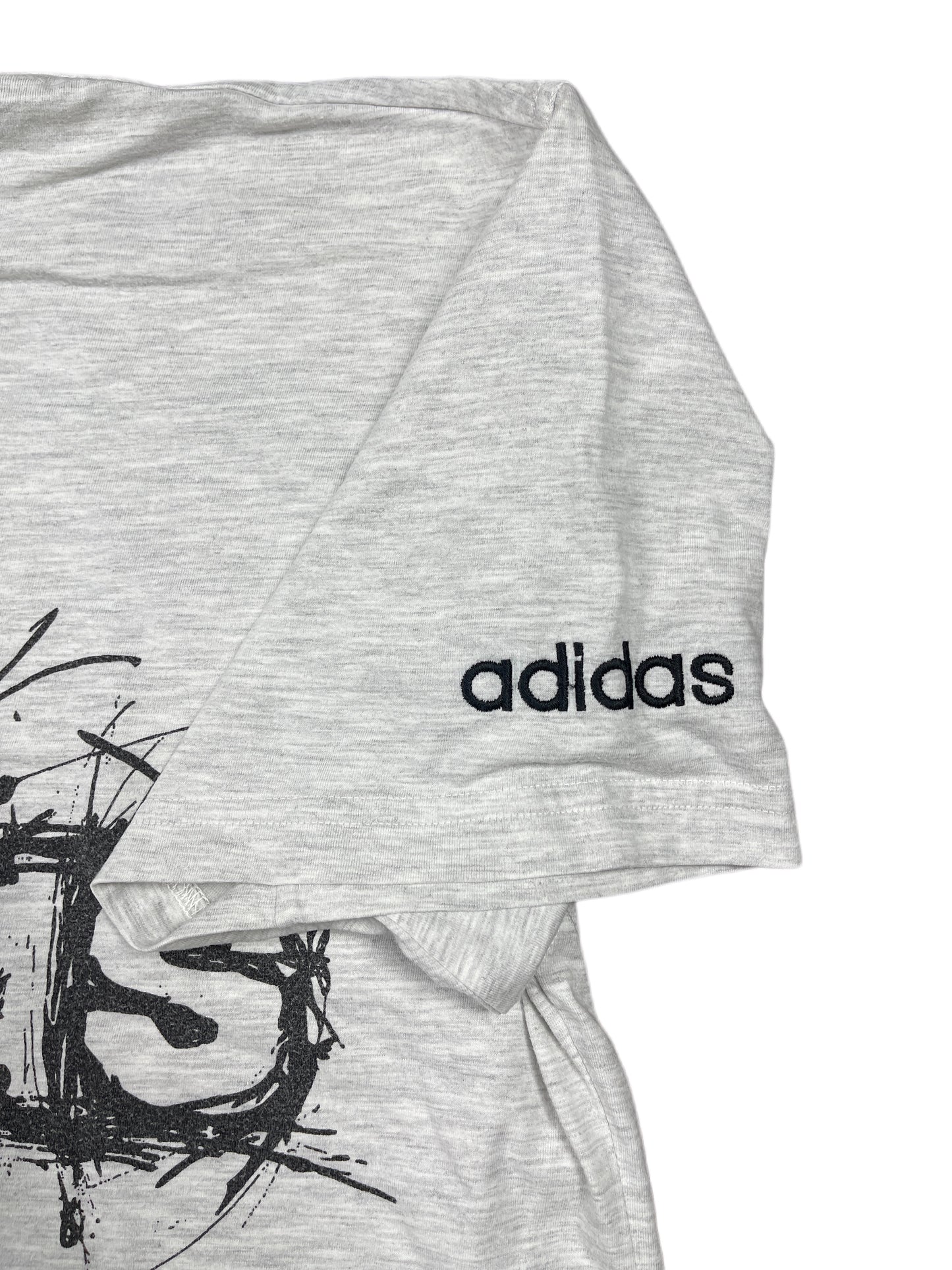 Vintage Adidas 1990s T-Shirt Gray - M