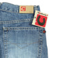 Y2k Celtic Low Waist Flared Denim Pants Blue - XS