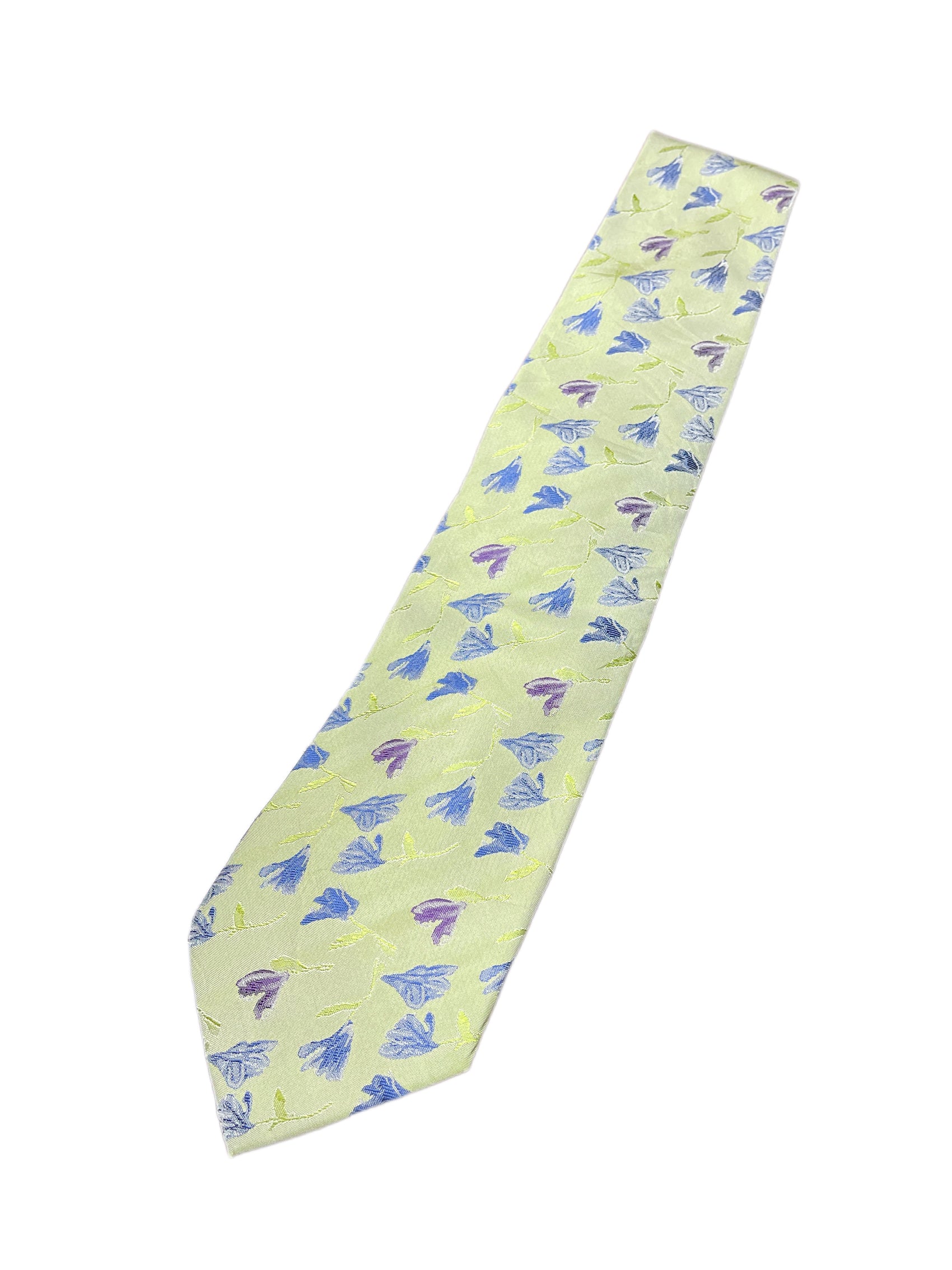 Green Silk Flower Tie