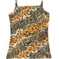 Y2k Leo Print Sleeveless Top Brown - S