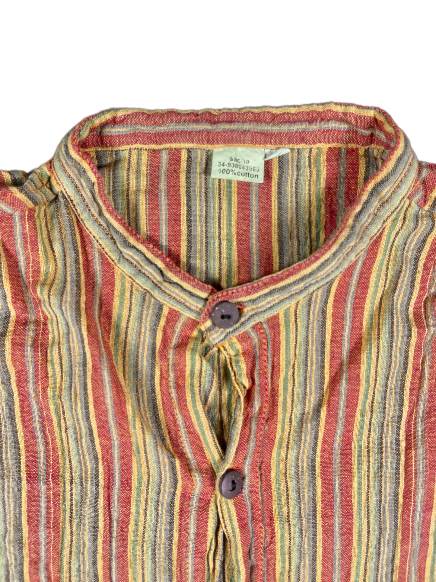 Vintage Long Sleeve Shirt Khaki - L