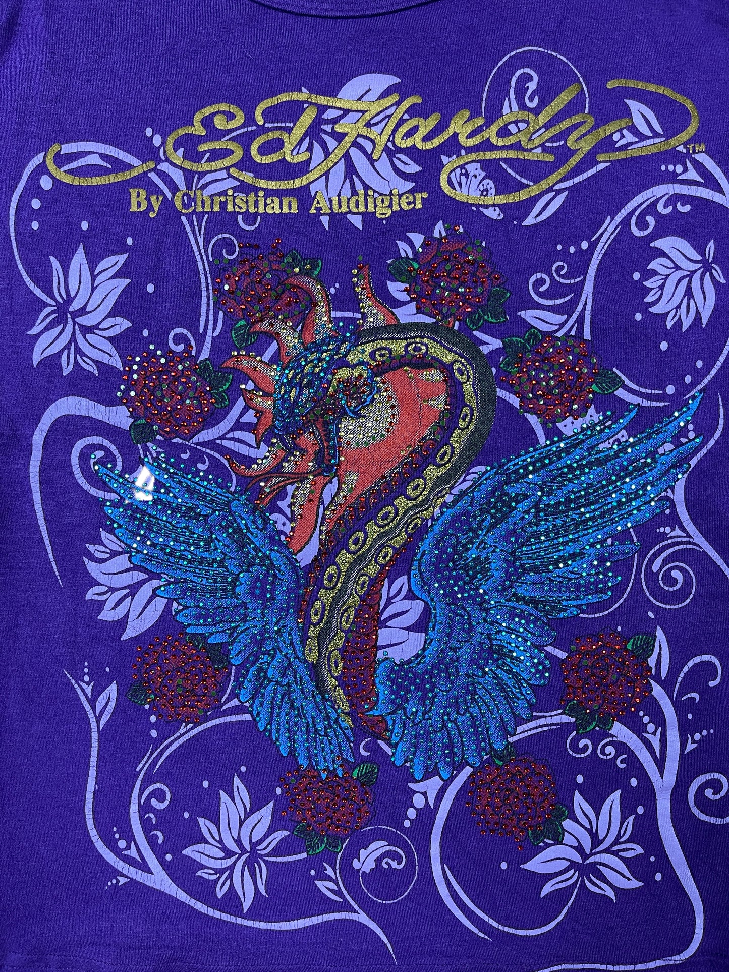 Y2k Ed Hardy Sleeveless Top Purple - M/L