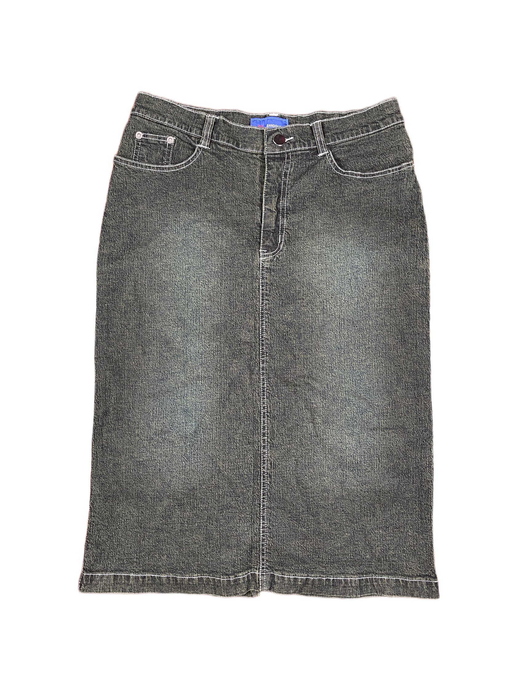 Bandolli Midi Denim Skirt Gray - M