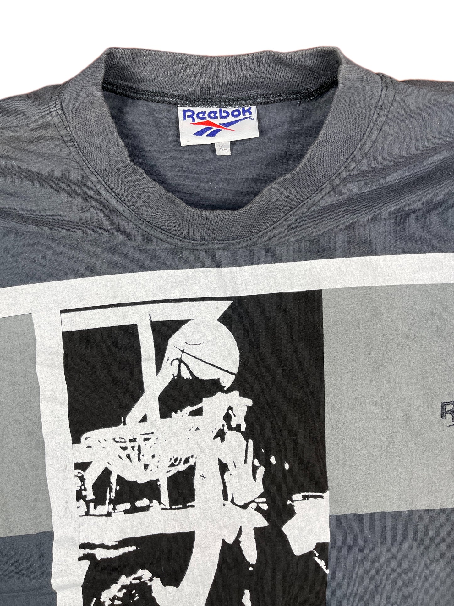 Vintage 90s Reebok Basketball T-Shirt Gray - XL