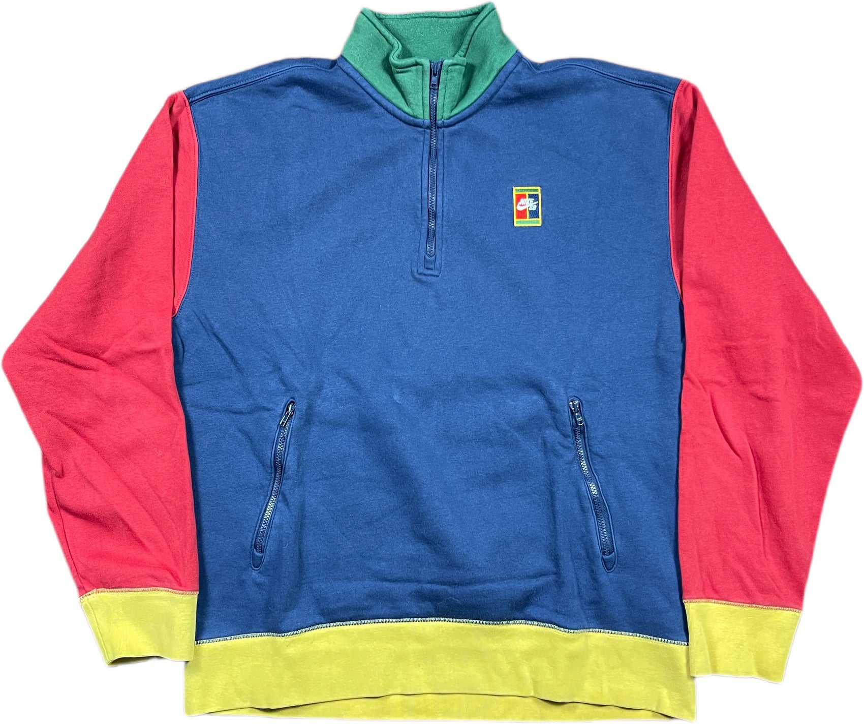 Nike Zip Sweatshirt Multicolor Cotton Blend S