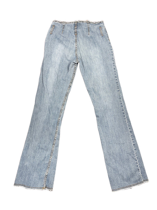 Y2k No Boundaries Flared Denim Pants Blue - XS
