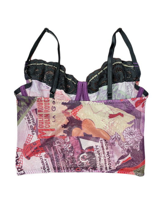 See Through Sleeveless Top Multicolor - XS