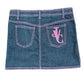 Y2k Versace Jeans Couture Denim Skirt Blue Pink - S