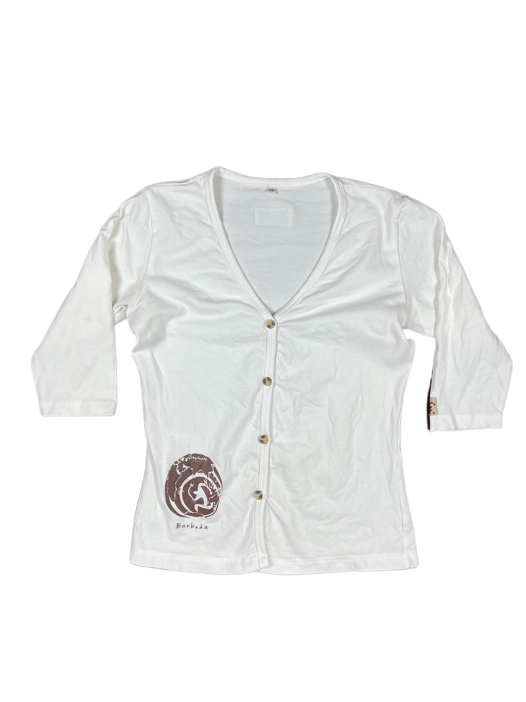 Vintage Baubab Long Sleeve Top White - S