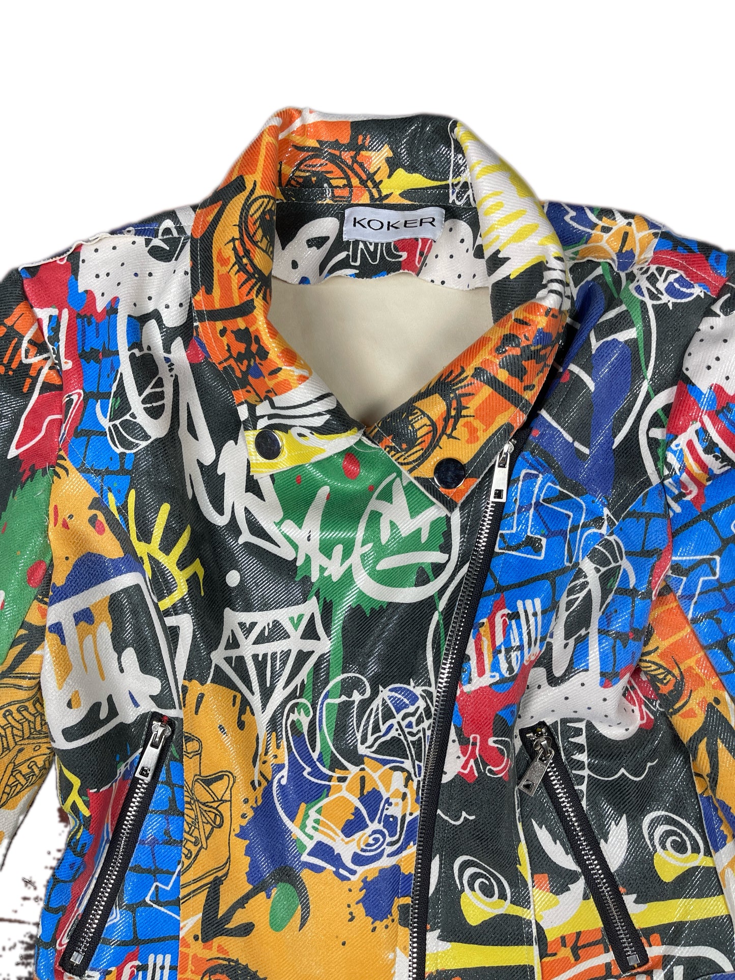 Koker Blazer Multicolor Grafitti Style - M