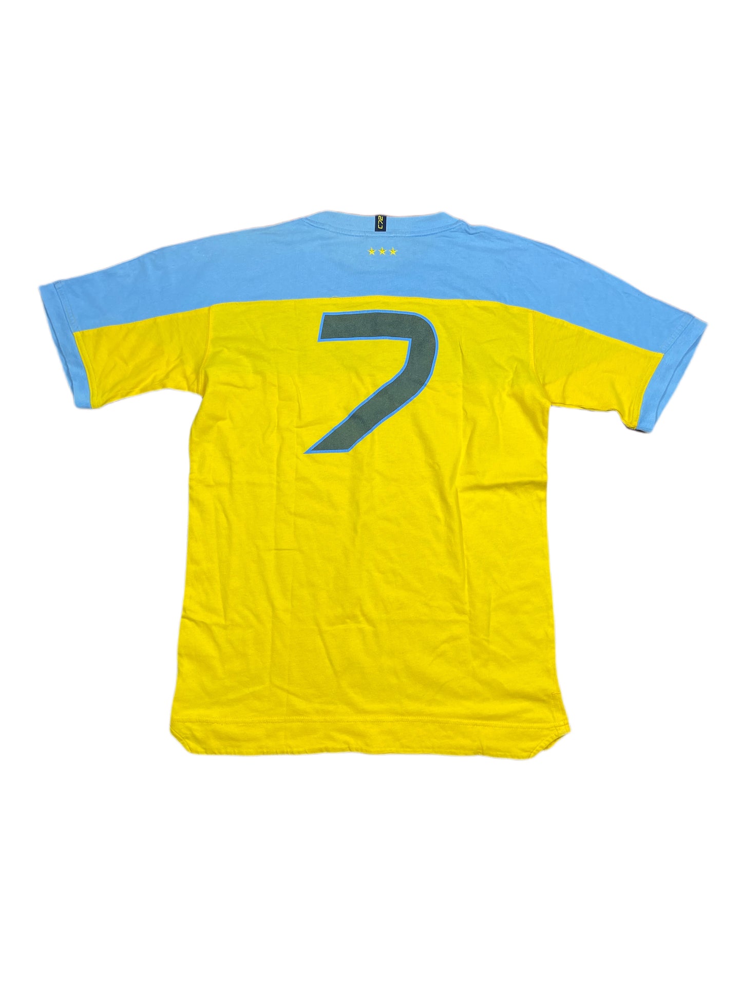Y2k 2000s Nike Cor72z t-Shirt Yellow Blue M