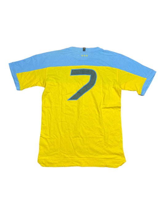 Y2k 2000s Nike Cor72z t-Shirt Yellow Blue M