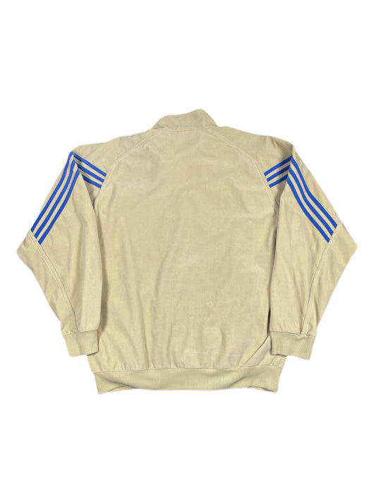 Vintage Adidas 2000s Velur Sport Jacket Yellow Mustard - L/XL