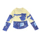 Y2k Long Sleeve Top Yellow Blue - XS/S
