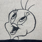 Vintage Tweety 2000 Chunky Knitted Sweatshirt White Gray - L