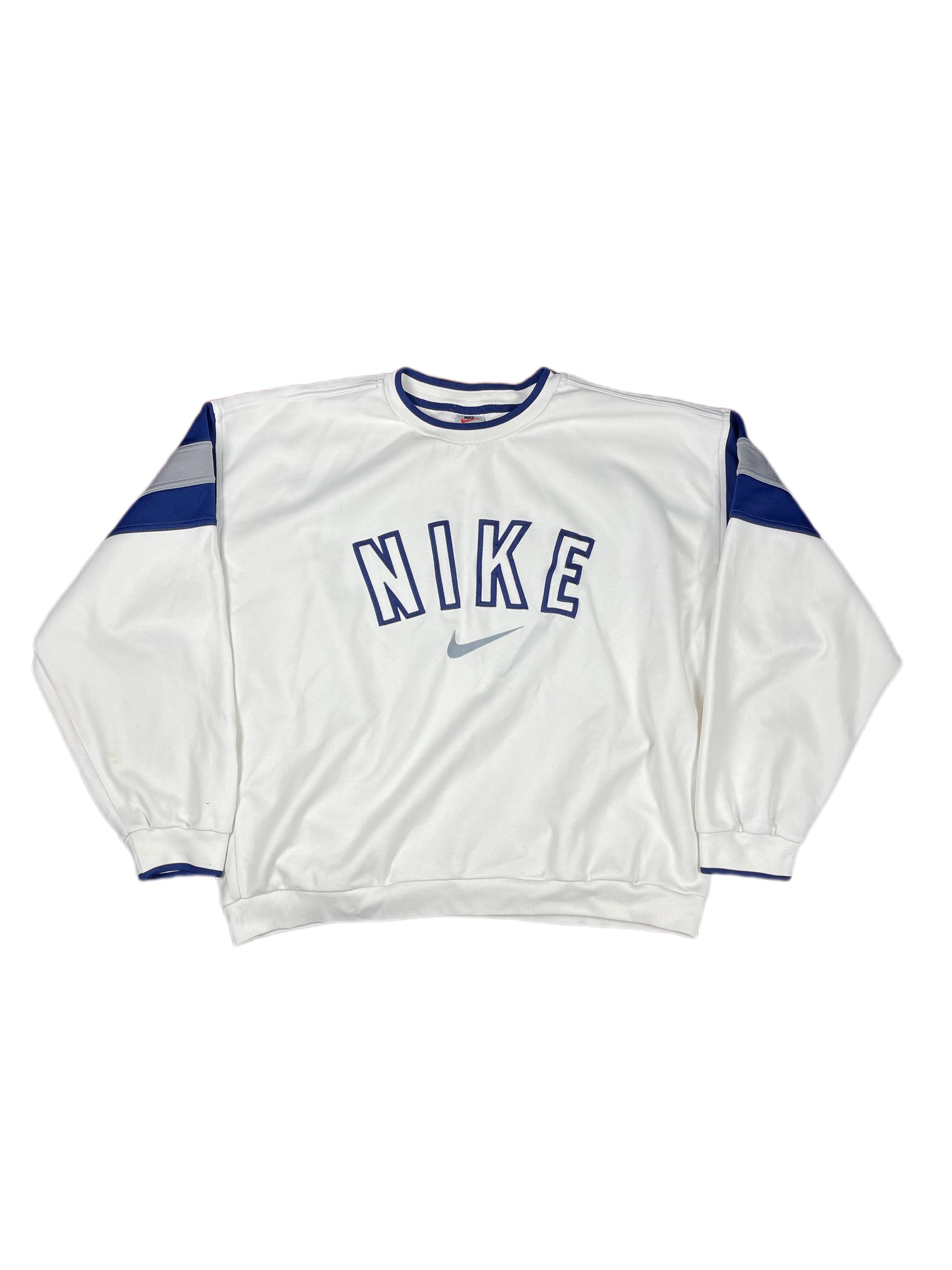 Vintage Nike Sport Sweatshirt White - L
