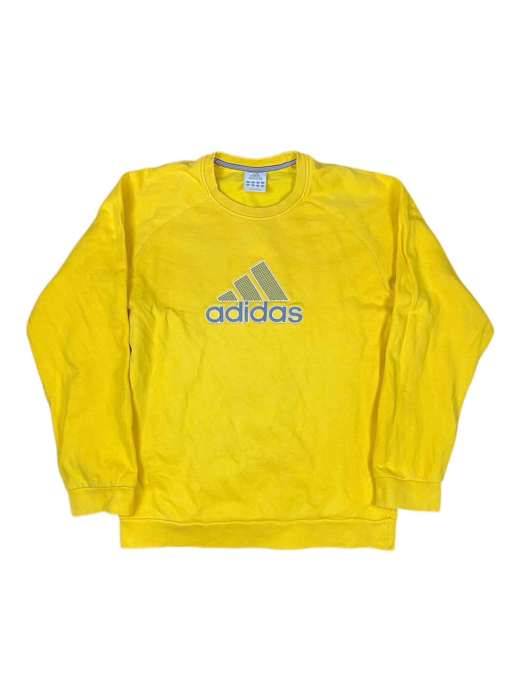 Vintage Adidas Sweatshirt Yellow - M
