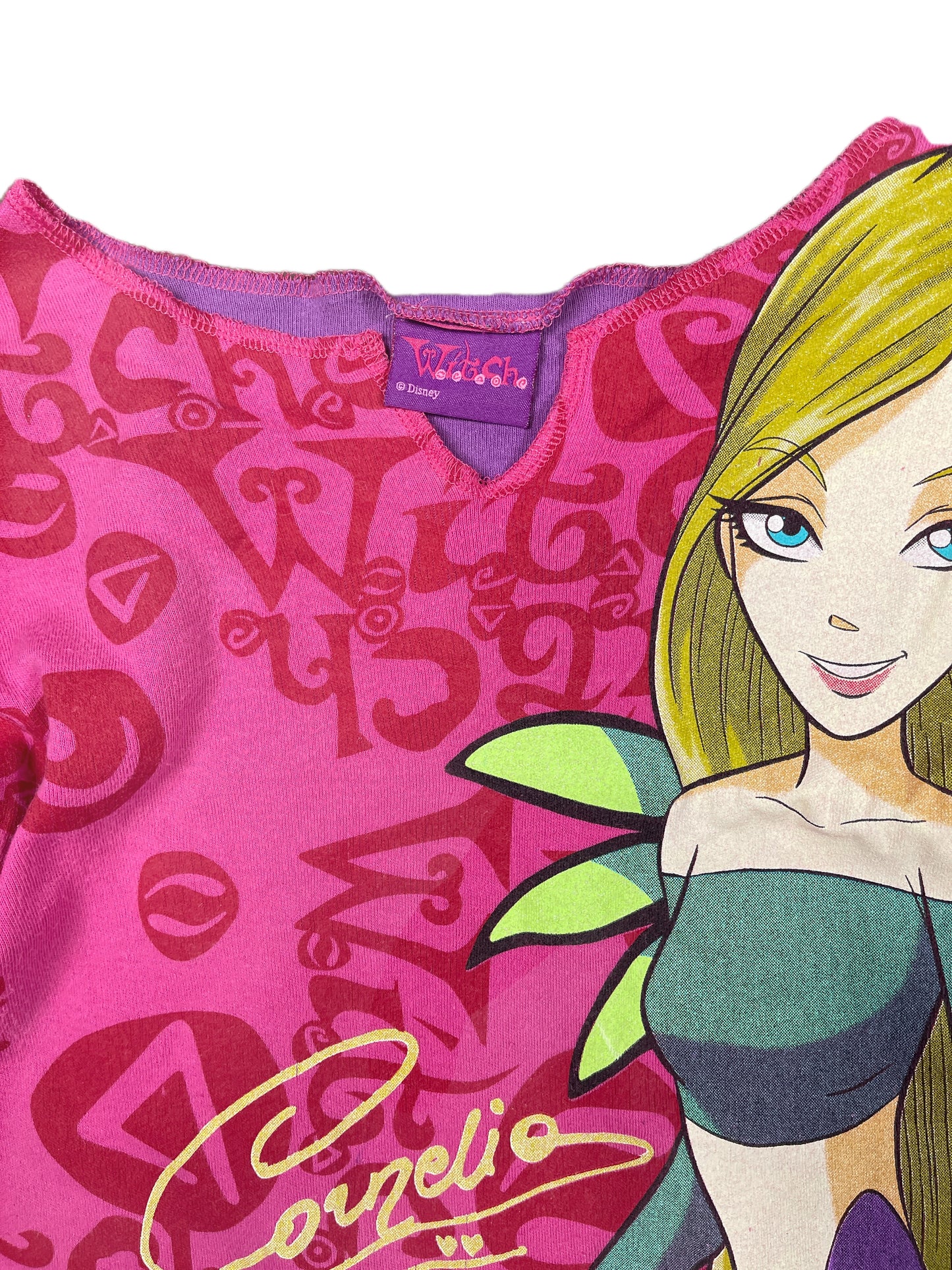 Y2k Witch Cornelia Disney Long Sleeve Top Pink - S