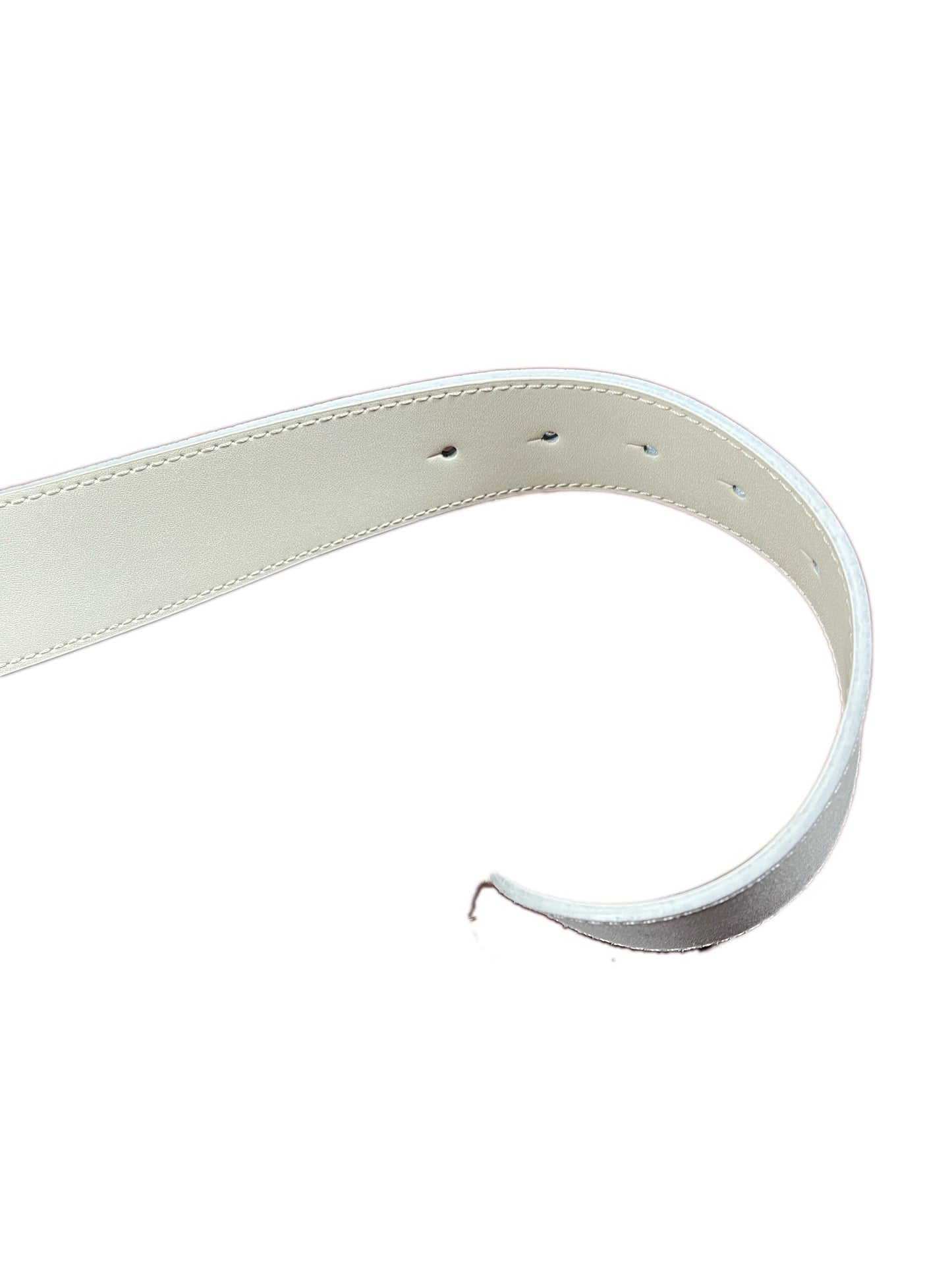 Y2k Playboy Leather Belt White 2004