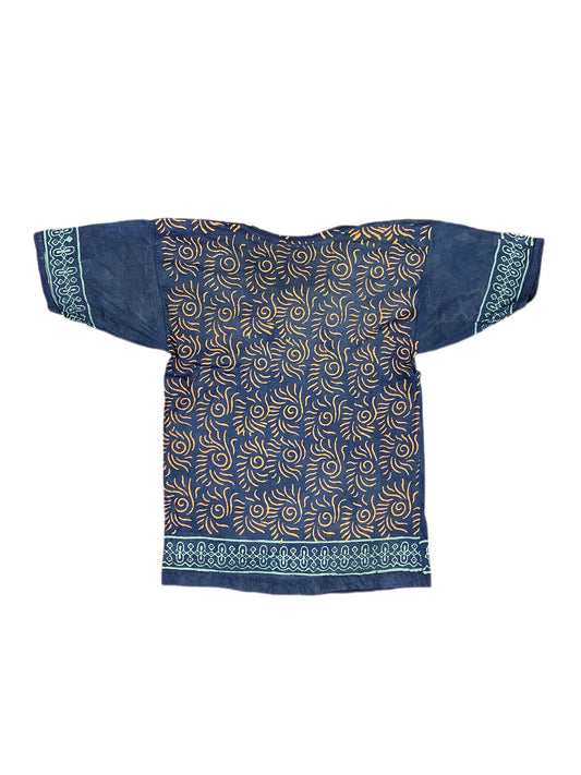 Vintage 70s Short Sleeve Top Navy - XS