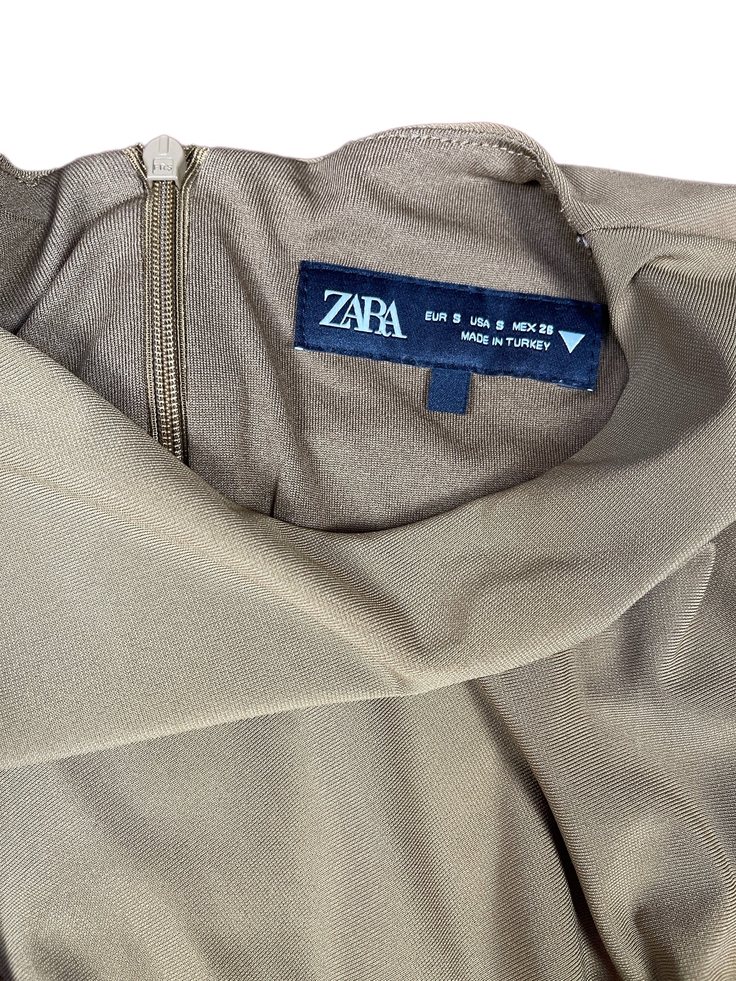 Zara Sleeveless Dress Khaki - S