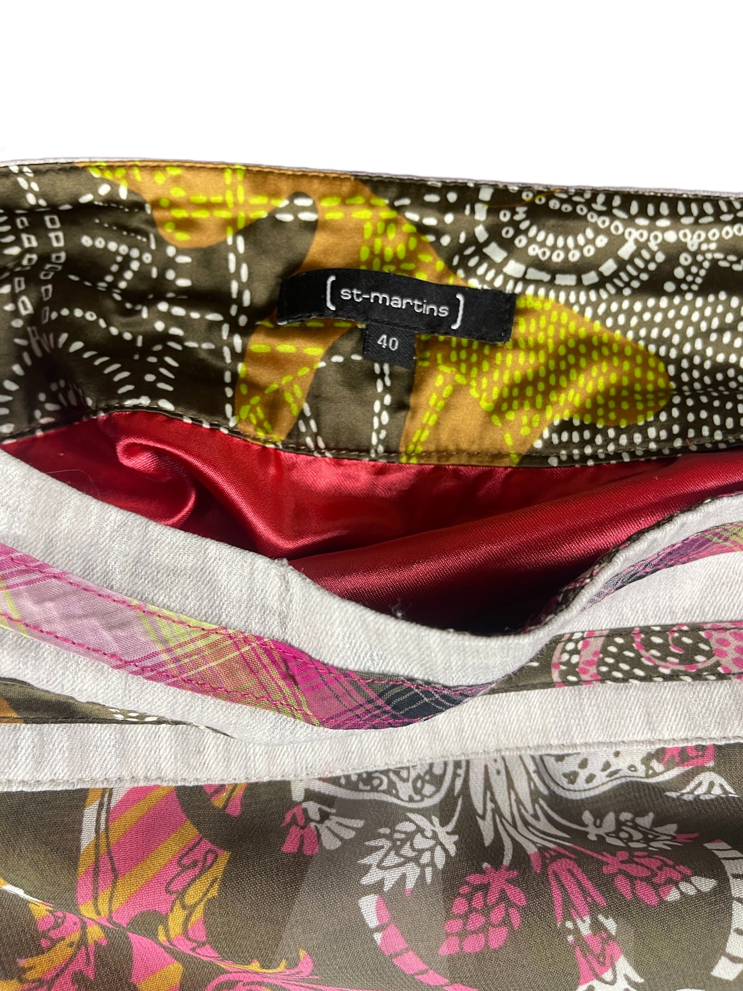 St Martins Midi Skirt Multicolor Pattern - L