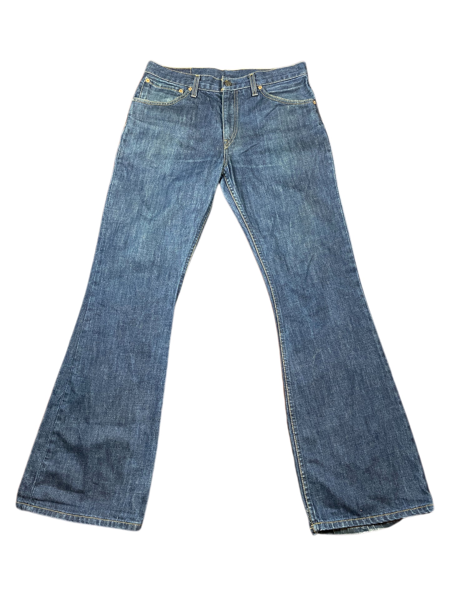 Y2k Levi's Low Waist Flared Denim Pants Blue - L