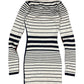 Lipsy London Longsleeve Dress Striped Black Cream - XS