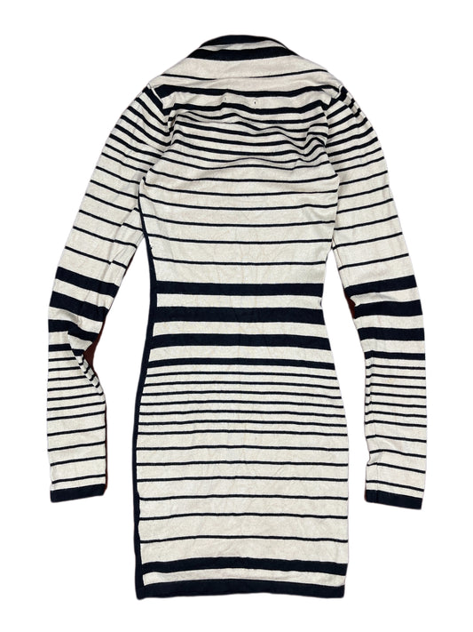 Lipsy London Longsleeve Dress Striped Black Cream - XS