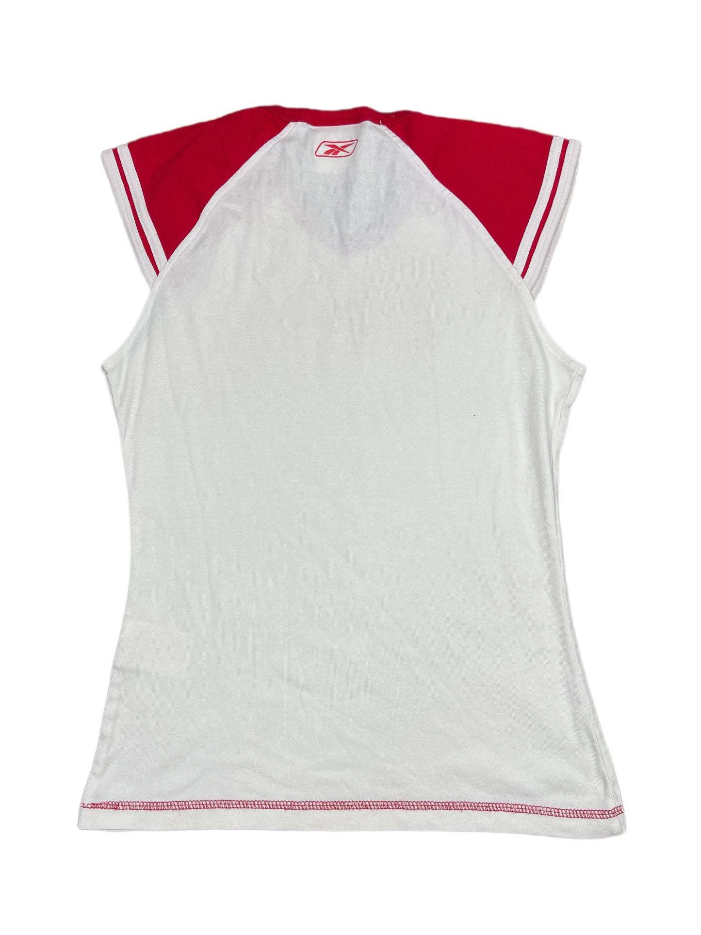 Y2k 2000s Reebok Sleeveless Top White Red XL