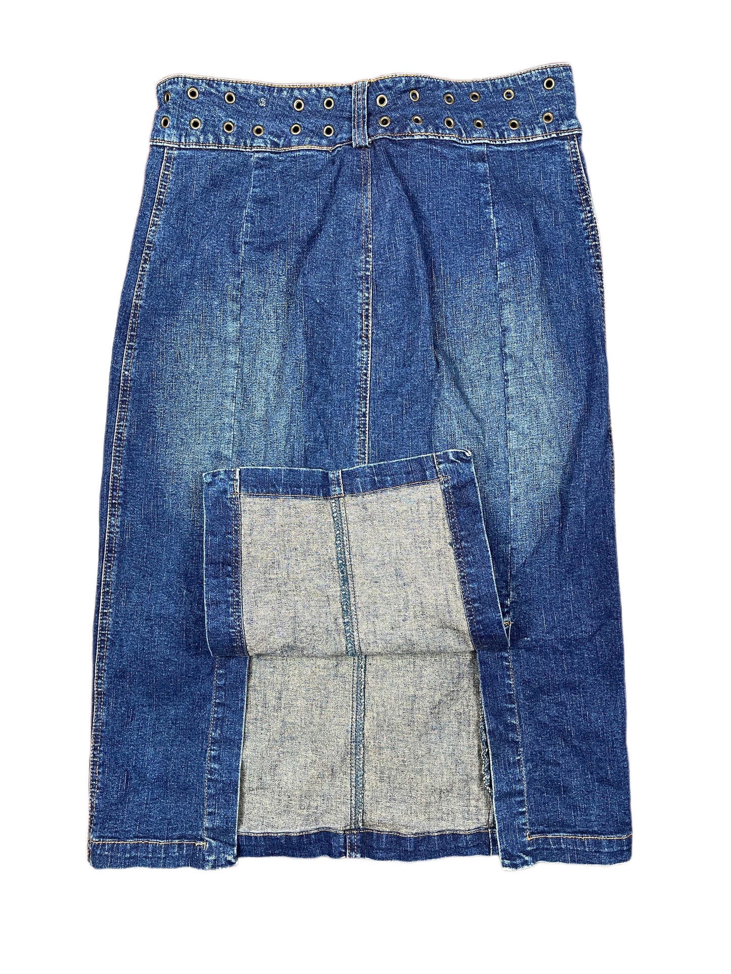 Y2k El Corte Ingles Denim Skirt Blue - L