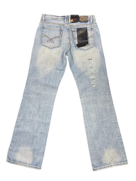 Y2k Smog Bootcut Denim Pants Blue - S/M