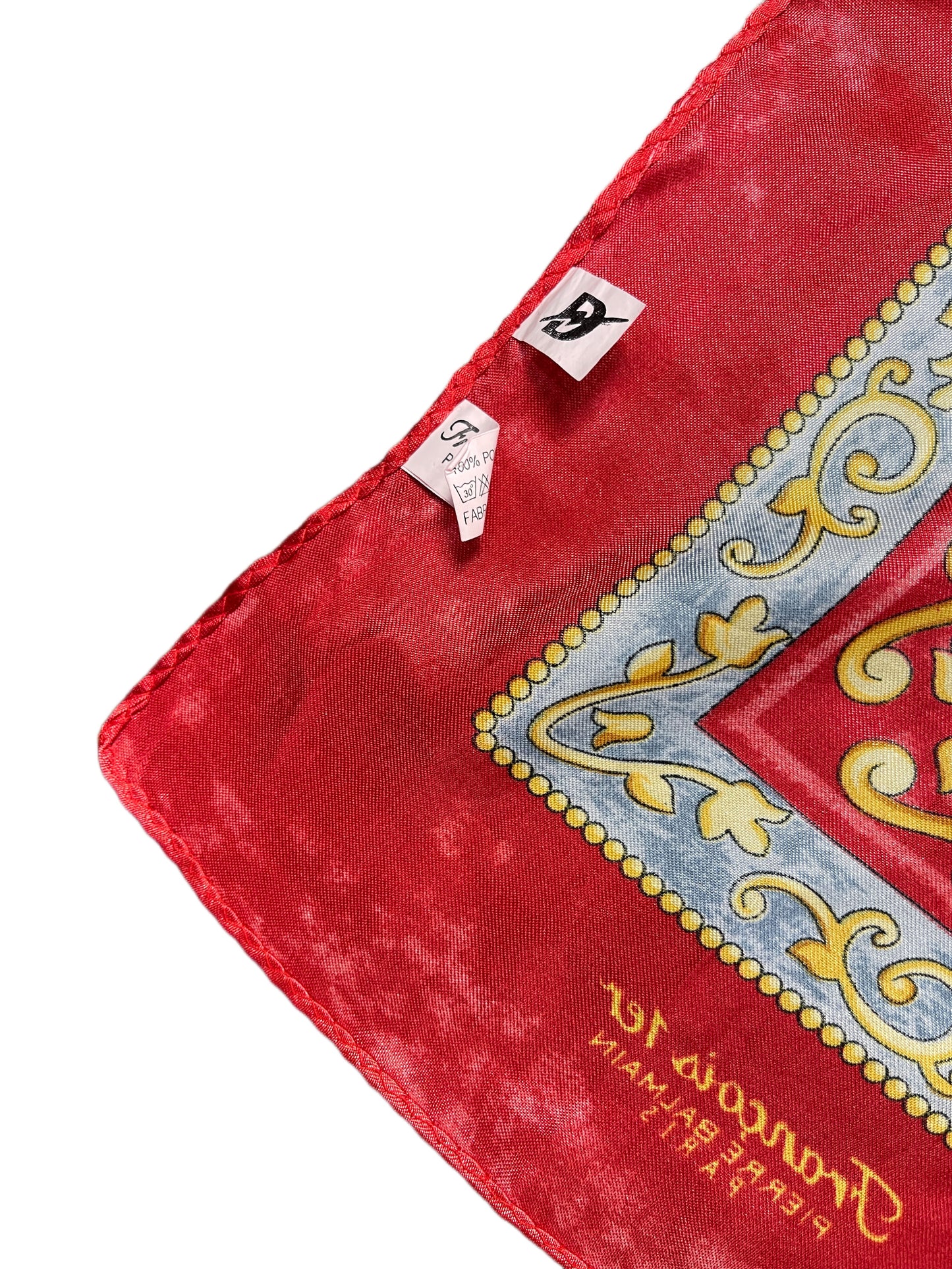 Vintage Handkerchief Red Blue