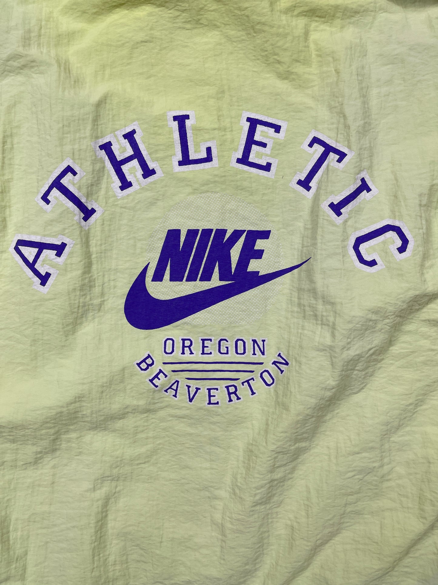 Vintage Nike 1980s Jacket Neon Yellow Gray - S