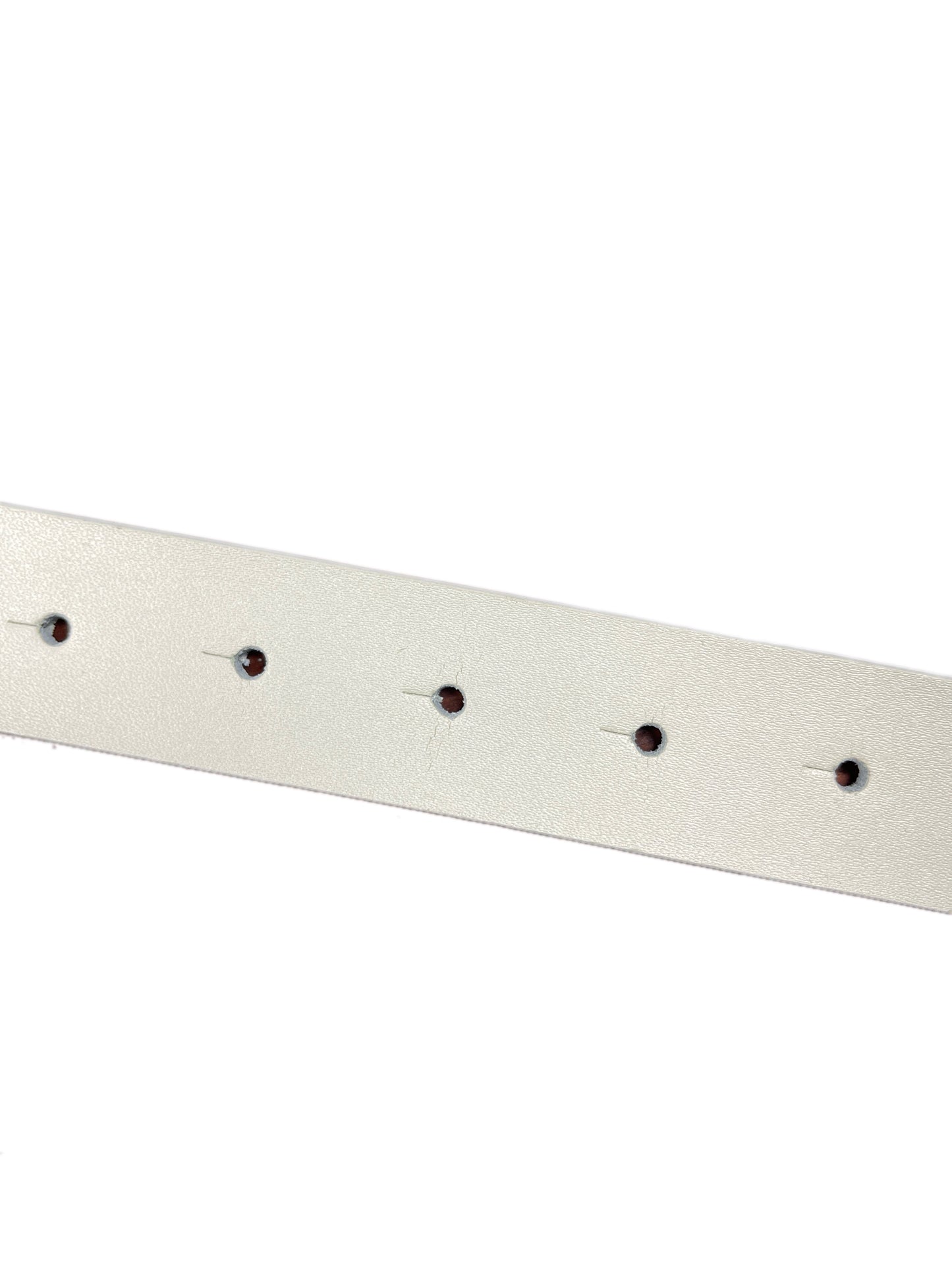 Y2k Playboy Leather Belt White 2004