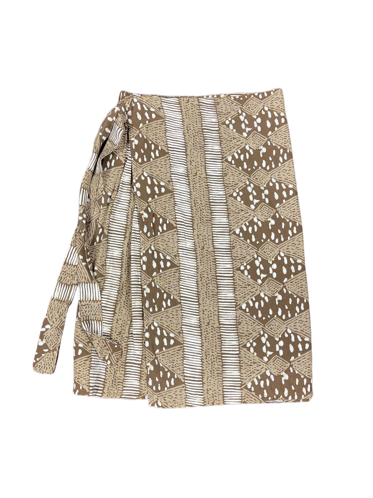 Vintage Brown Wrap Skirt - S-XL