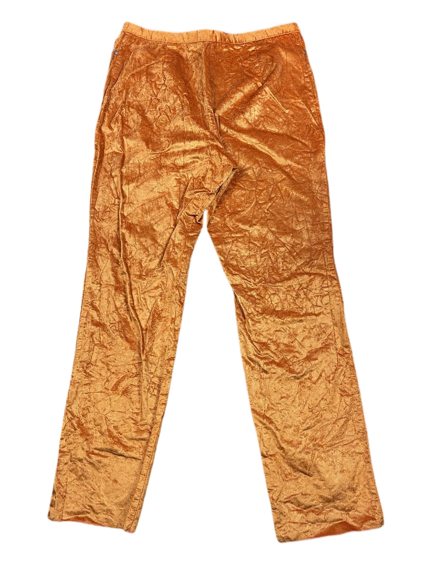 Vintage FROM by Vestebene Shiny Velvet Pants Orange - XXXL