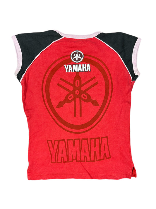 Y2k Yamaha Short Sleeve Top Red Black - M