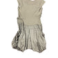 Y2k Short Sleeve Dress Beige - L